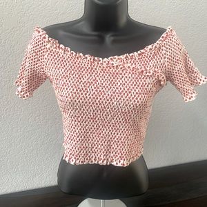 Zara Trafaluc Searsucker Crop Top